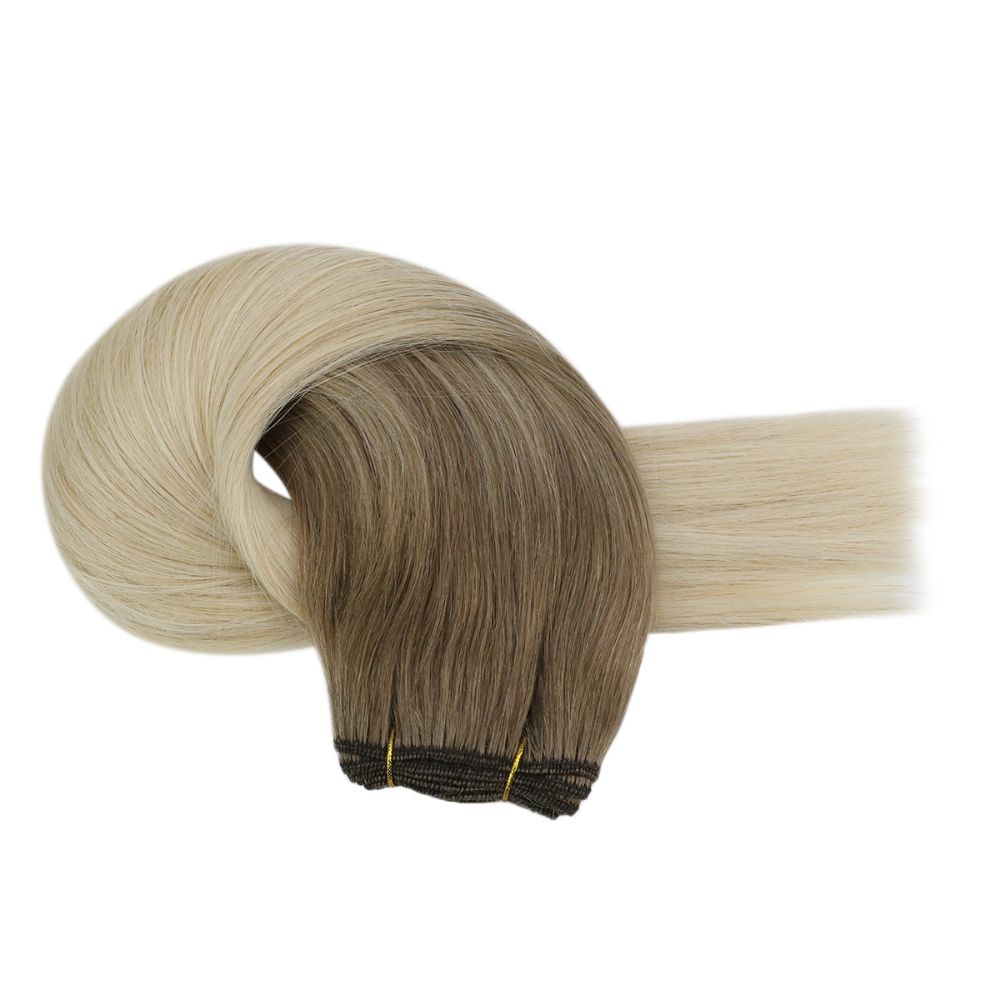 balayage sew in hair extensions virgin human hair