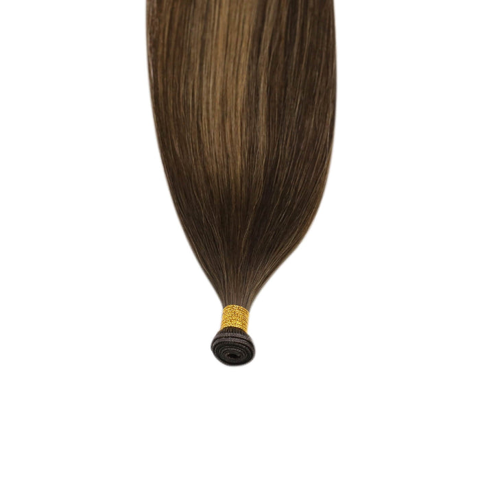 genius weft hair extensions 100% virgin human hair balayage color
