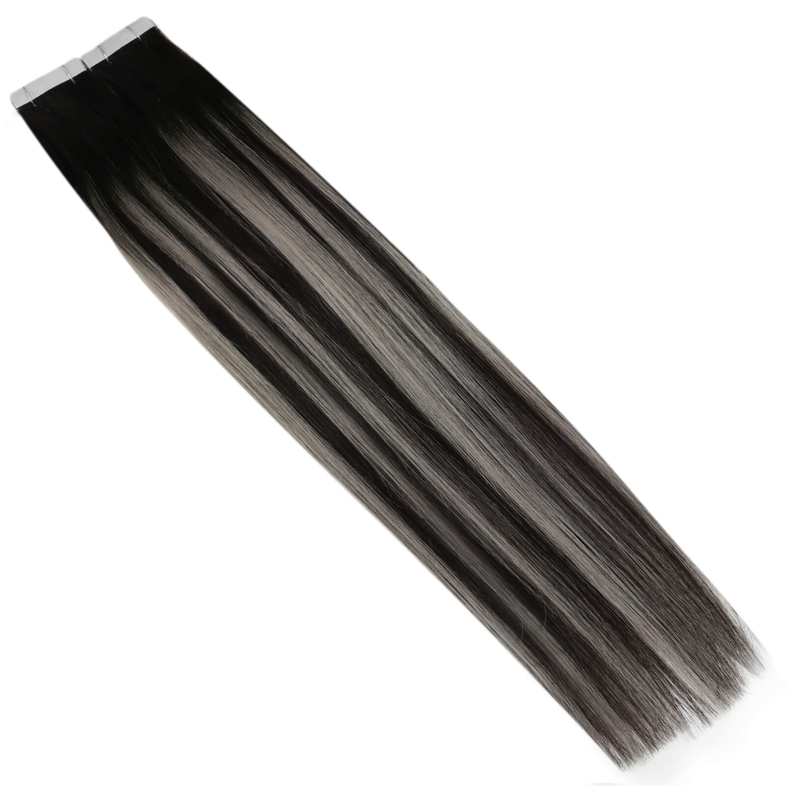 injected tape in hair extensions balayage color for black hair