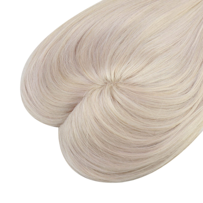 Sunny Hair Topper,Silk hair topper,mono topper hair,Mono Topper,human hair topper,high quality remy hair extensions,hair topper women,hair topper wig,hair topper silk base,hair topper human hair,hair topper for women,light brown hair topper,platinum blonde hair topper,blonde human hair topper,blonde hair topper,blonde human hair,100% human hair,easy application,topper with center parting,Hair Volumizers,Clip-In Hair Volumizers