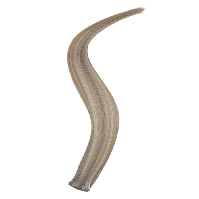 virgin genius weft hair extensions for women grey highlights color