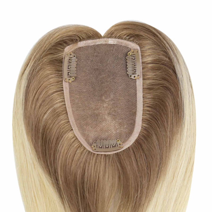 Mono Topper,human hair topper,high-quality remy hair extensions,hair topper women,hair topper,wig,hair topper silk base,hair topper human hair,light brown hair topper,blonde hair topper,natural blonde hair topper,balayage hair topper,balayage hair extensions,blonde highlight,brown highlight,Hair Volumizers,Clip-In Hair Volumizers