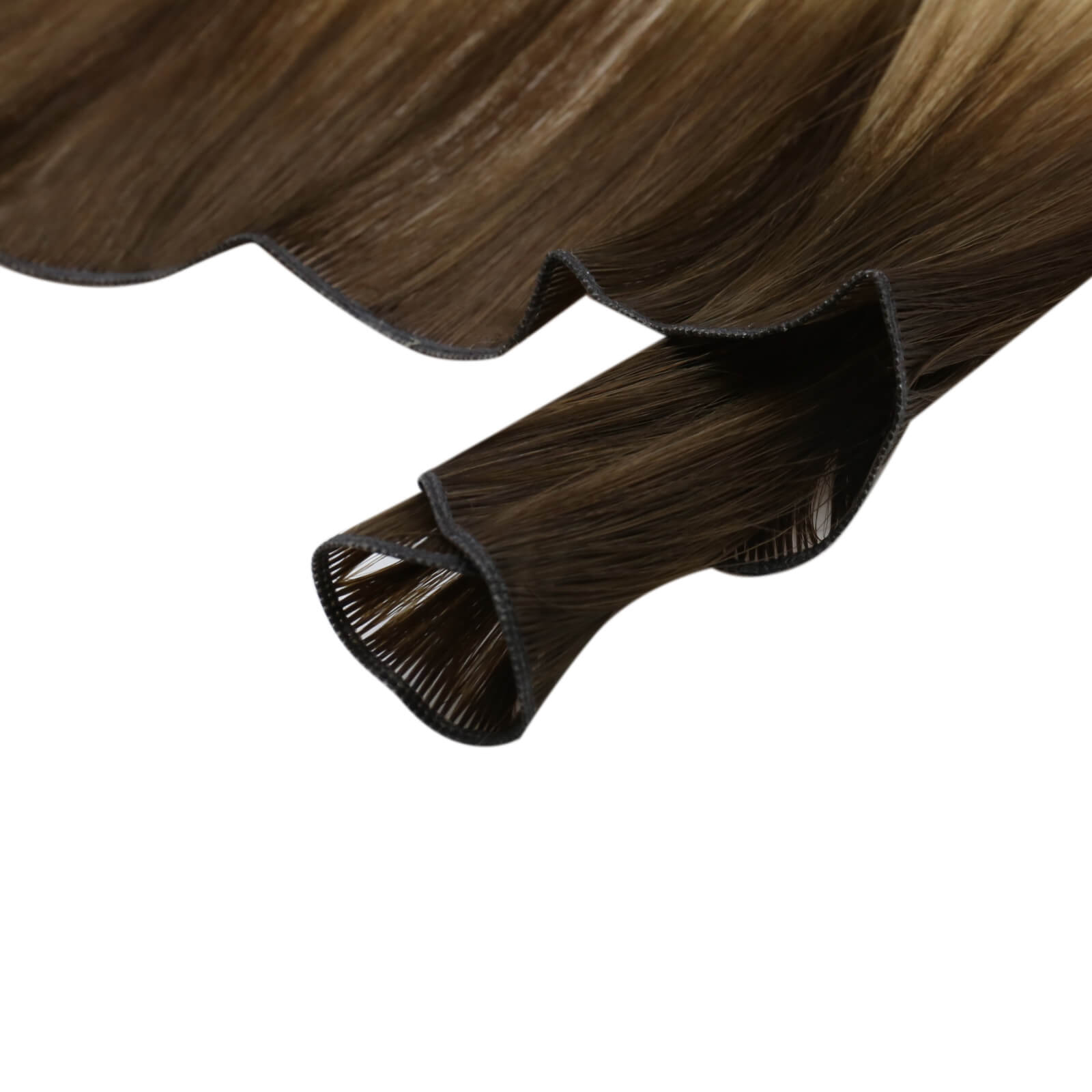 human hair genius weft extensions balayage color