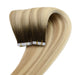 invisible tape extensions balayage brown blonde hair