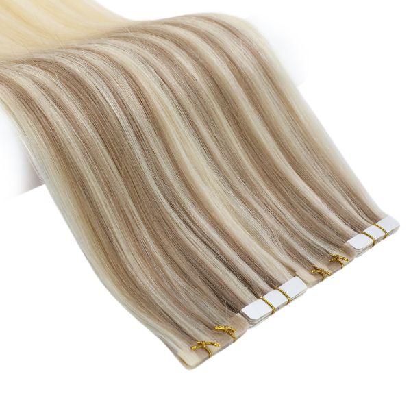 blonde balayage tape in hair extensions for women