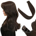 genius weft hair extensions dark brown color