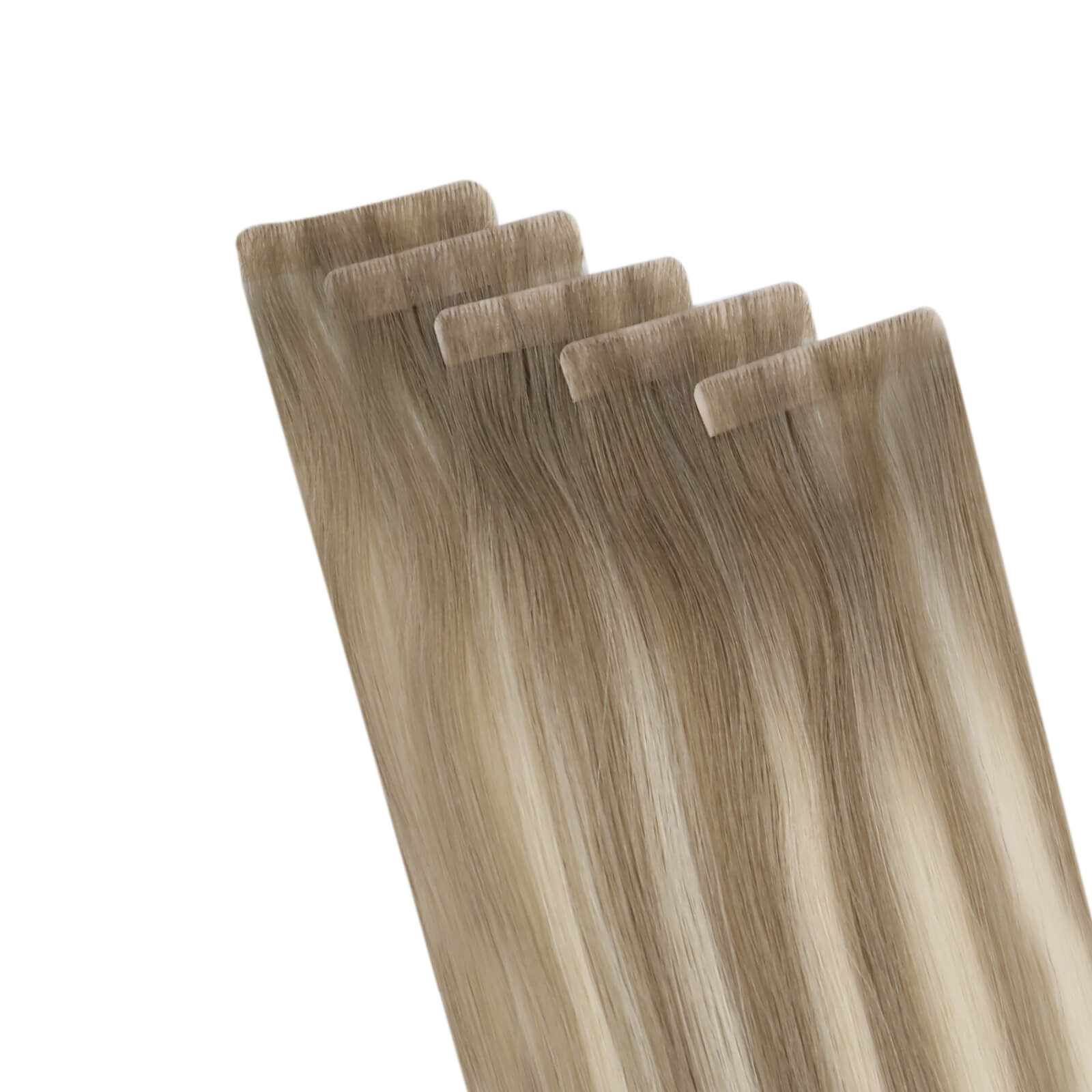 full cuticle invisible tape in human hair extensions brown blonde color