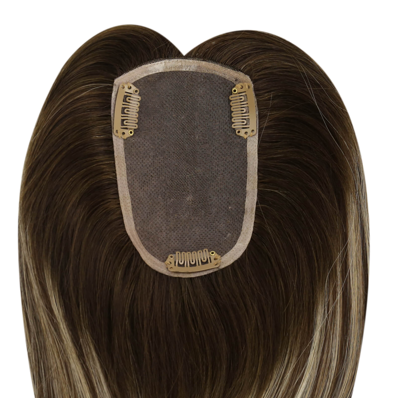 Mono Topper,human hair topper,high-quality virgin hair extensions,hair topper women,hair topper,wig,hair topper silk base,hair topper human hair,dark brown hair topper,brown hair topper,natural brown hair topper,human hair topper medium brown,blonde hair topper,balayage hair topper,balayage hair extensions,blonde highlight,brown highlight,easy to remove,easy to wear,easy to apply,natural appearance hair extensions,Hair Volumizers,Clip-In Hair Volumizers