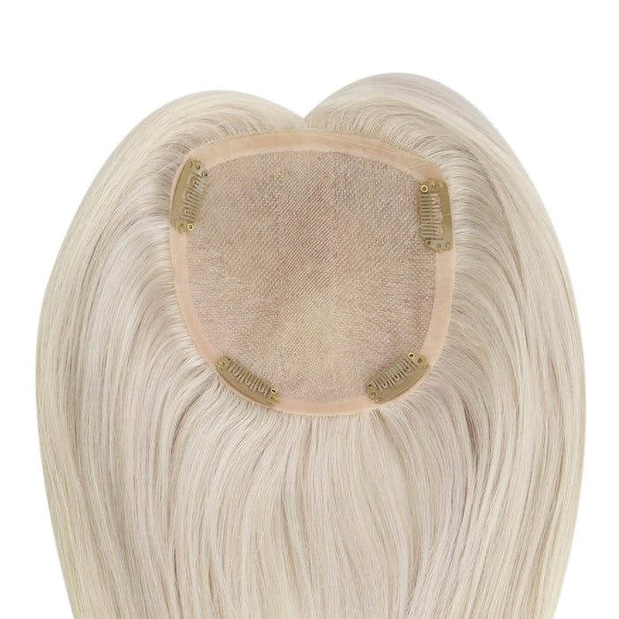 Real Hair Toppers Blonde Human Hair