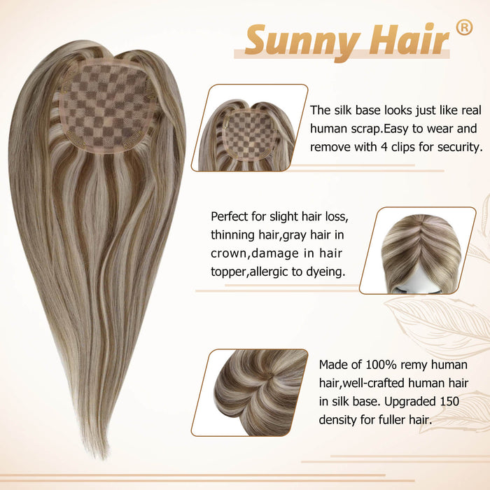 human hair topper,high quality remy hair extensions,hair topper women,hair topper wig,hair topper silk base,hair topper human hair,hair topper for women,hair topper for thinning crown,hair topper,clip on hair topper,Best Hair Topper with Clips,silk base hair topper,best hair topper,silk hair topper,remy hair,distribute seams at will,invisible topper,mono topper hair,mono topper,big base topper,big base wig,center parted topper,balayage hair extensions,piano color hair extensions,Hair Volumizers,Clip-In Hair