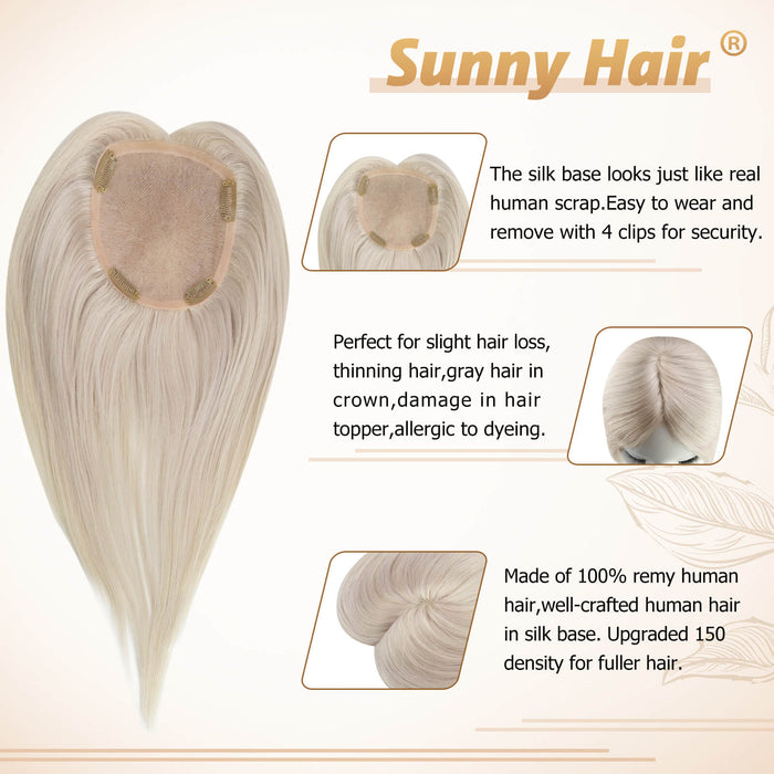 human hair topper,high quality remy hair extensions,hair topper women,hair topper wig,hair topper silk base,hair topper human hair,hair topper for women,hair topper for thinning crown,hair topper,clip on hair topper,Best Hair Topper with Clips,silk base hair topper,best hair topper,silk hair topper,remy hair,distribute seams at will,invisible topper,mono topper hair,mono topper,big base topper,big base wig,center parted topper,blonde hair extensions,lightest blonde hair,Hair Volumizers,Clip-In Hair Volumize