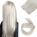 virgin injection tape in hair extensions, human hair tape in extensions, tape hair extensions，Platinum Blonde
