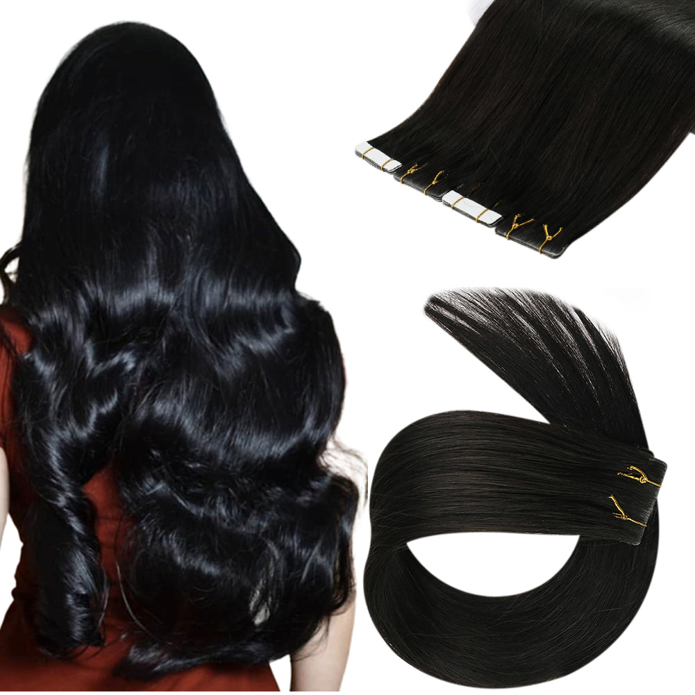 salon quality tape in hair extensions real human hair