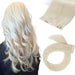 invisible tape in hair extensions platinum blonde