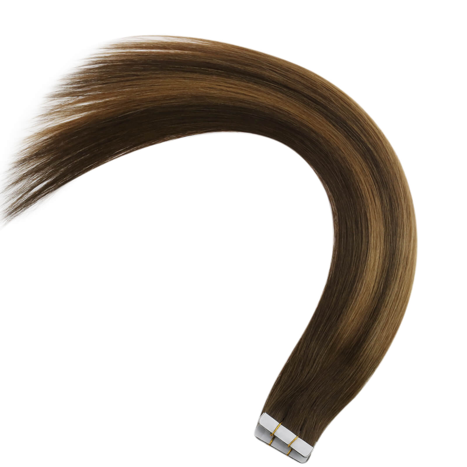 tape in extensions balayage brown hair