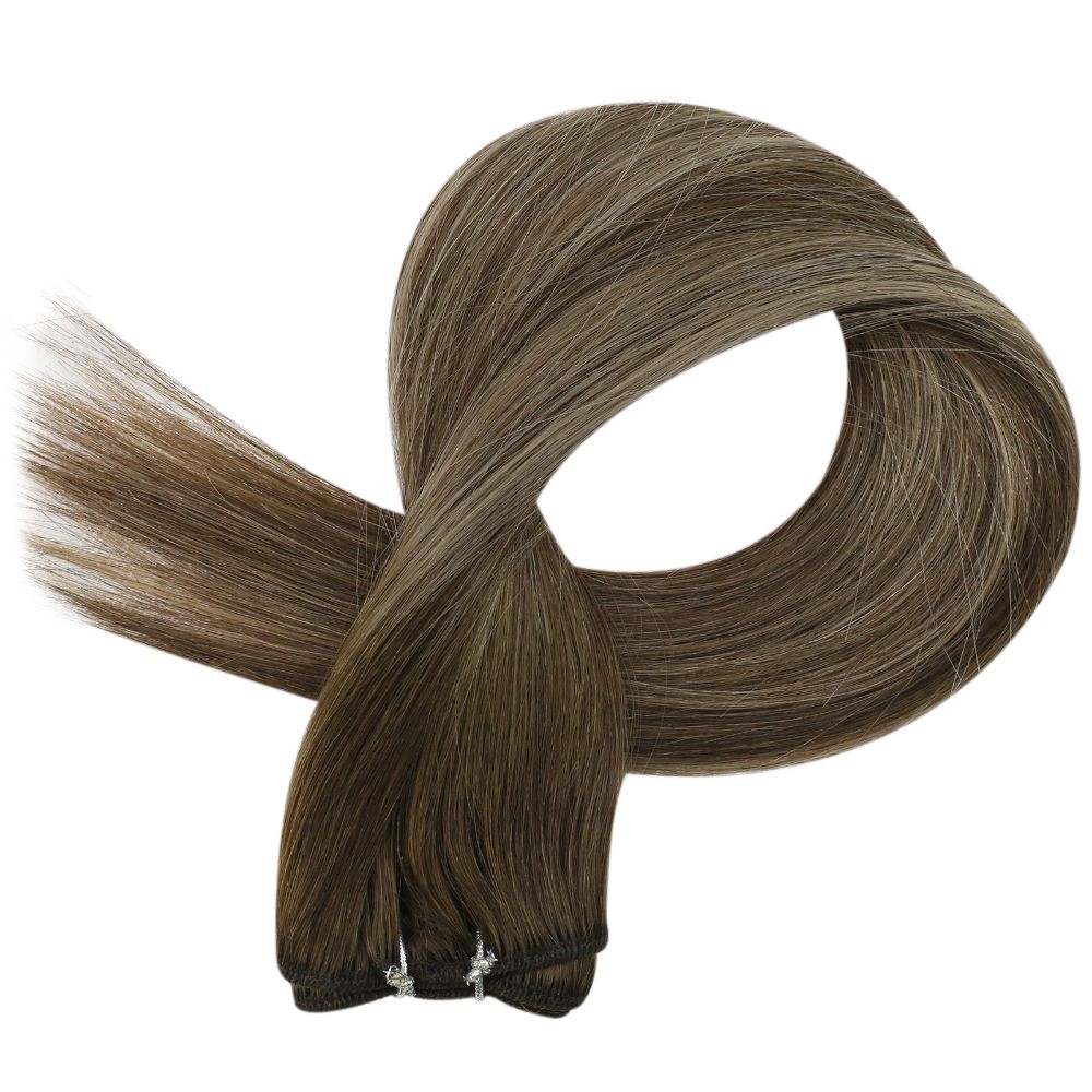 virgin weft human hair extenisons for women