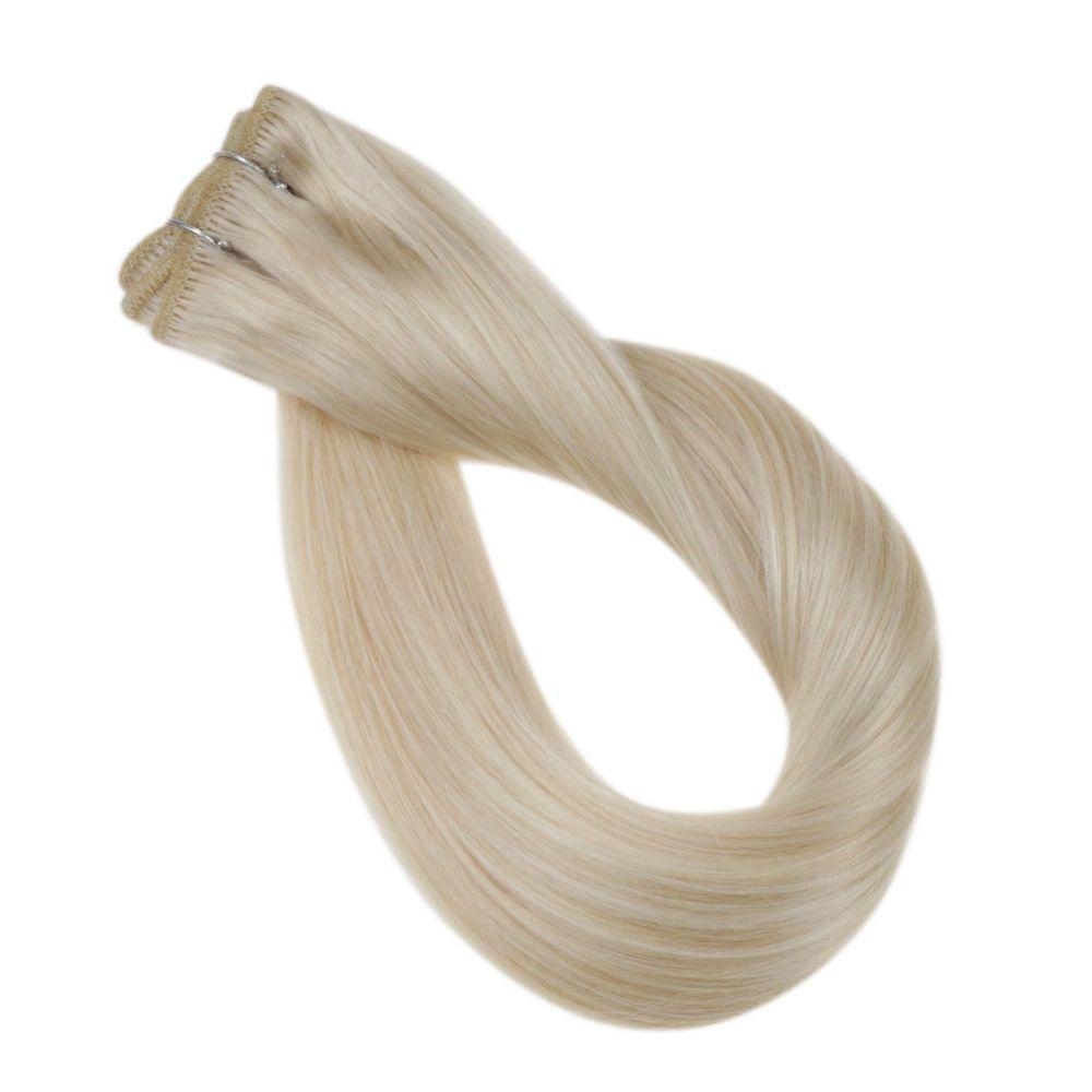 sew in hair extensions blonde straight hair for women